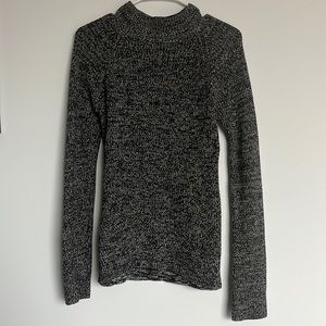 Black and White Knit Sweater